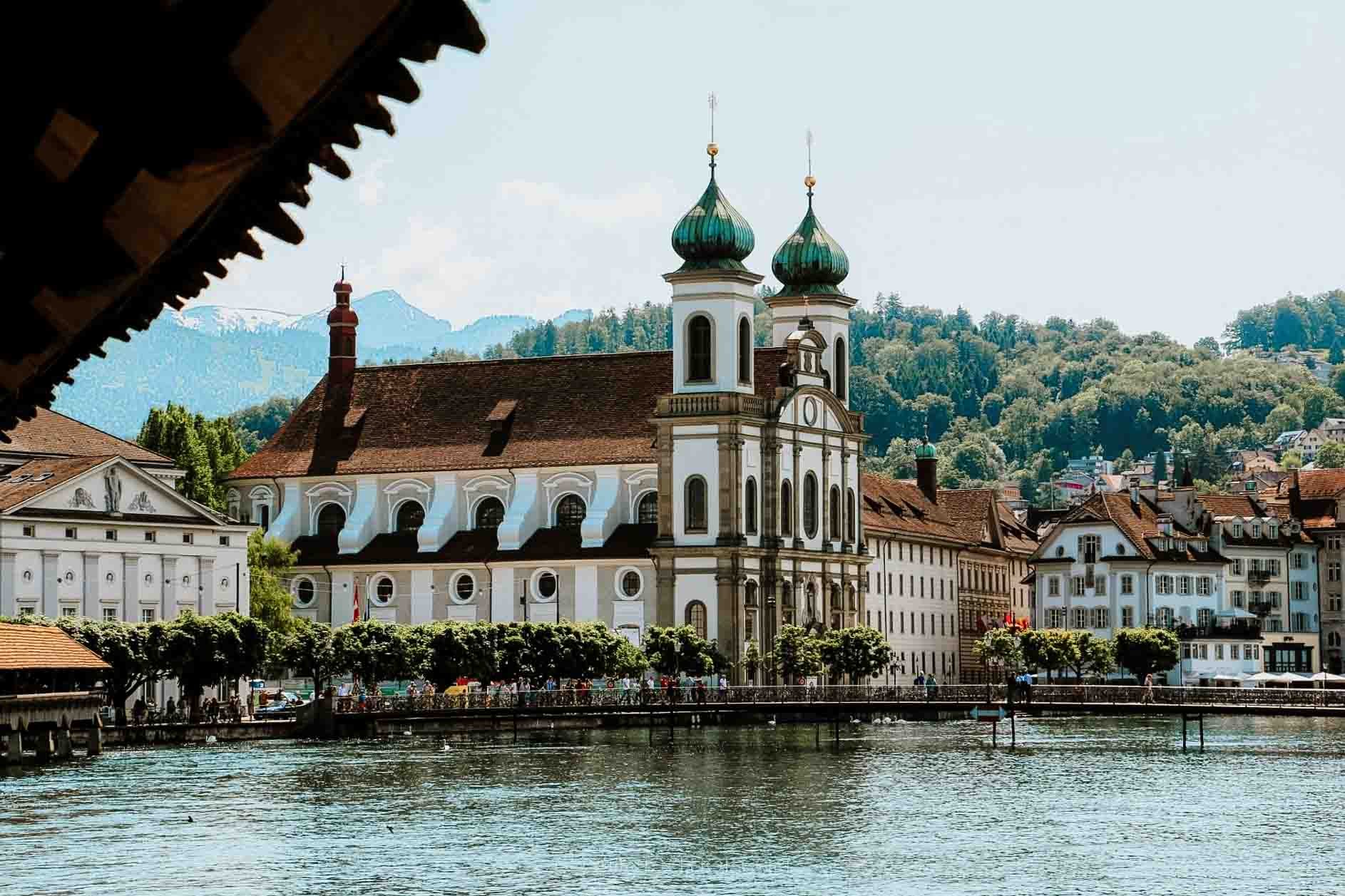 Lucerne cityscape by the river