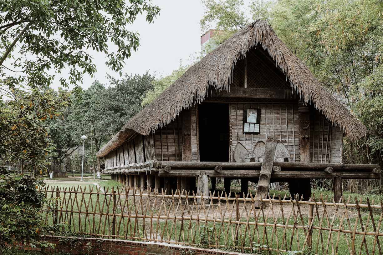 A stilt house at the women’s museum of ethnology in Hanoi