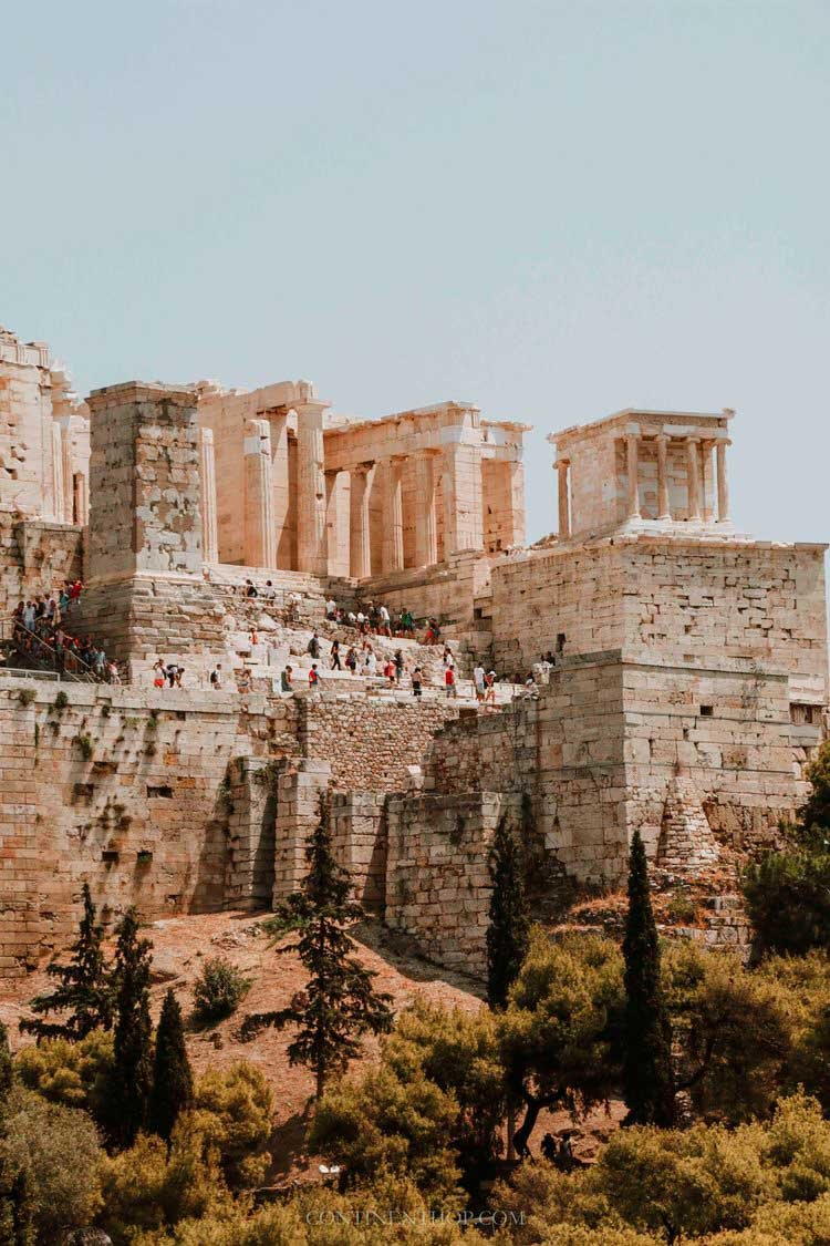 The Acropolis in Athens on a three month europe itinerary