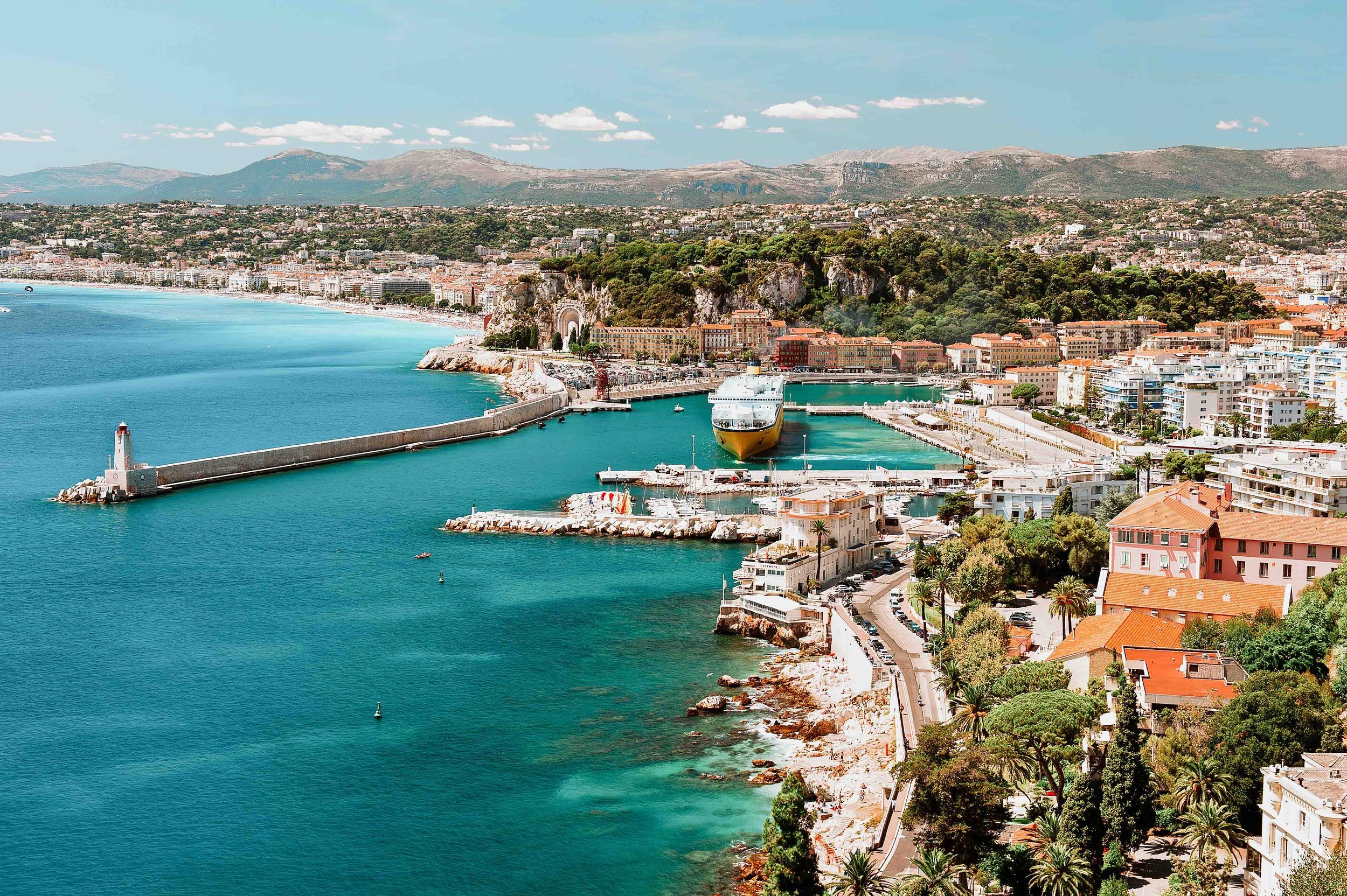 The Nice riviera by an azure sea on a Europe itinerary 3 months