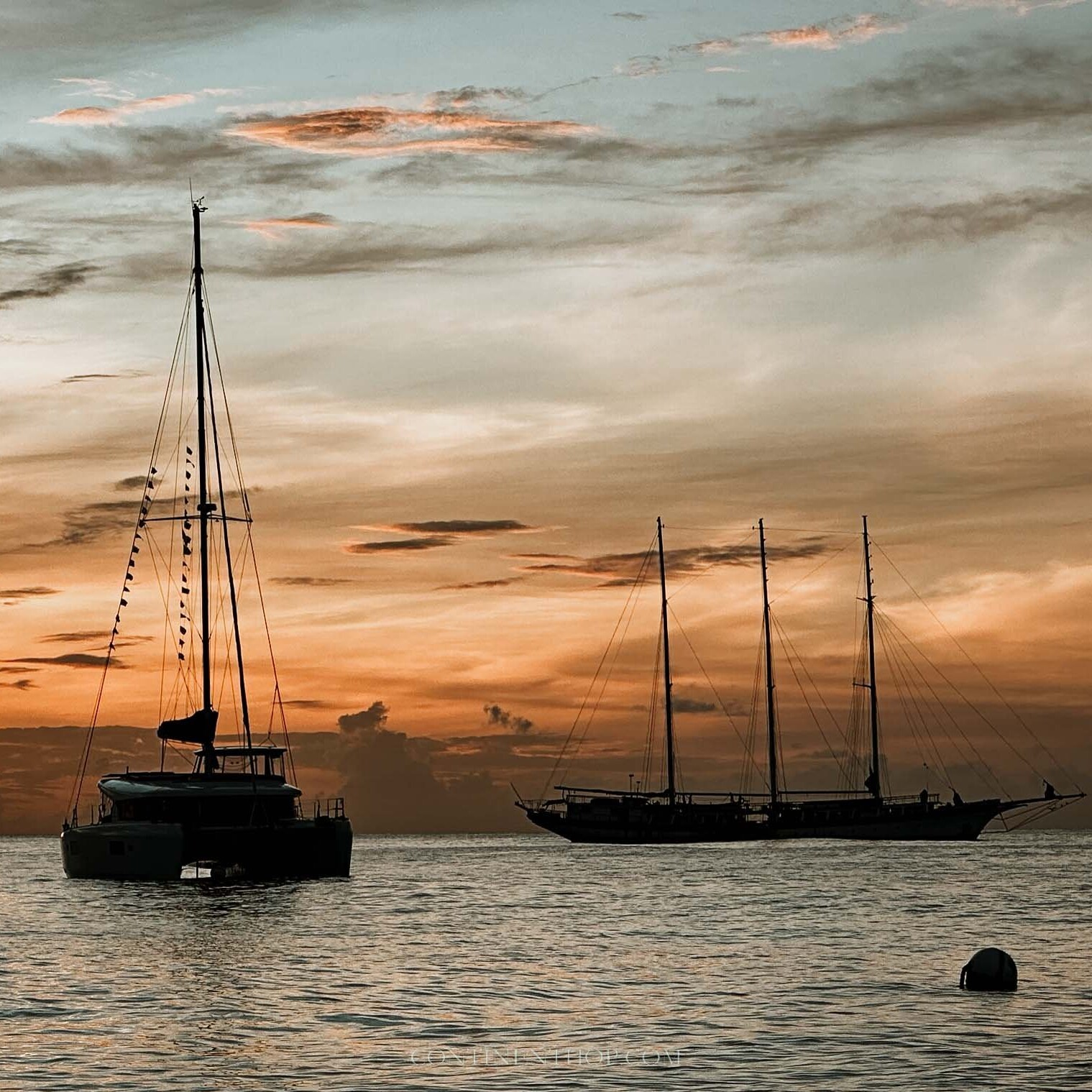 Sailing boats at sunset in Grenada in December the best time to travel to Grenada