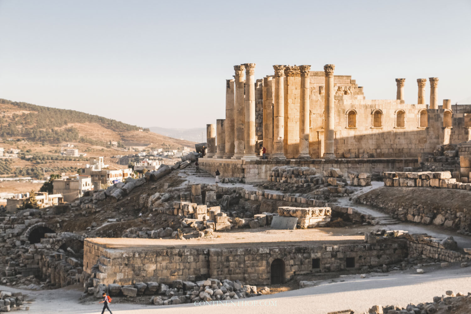 The North theater in Jerash during 5 days in Jordan itinerary