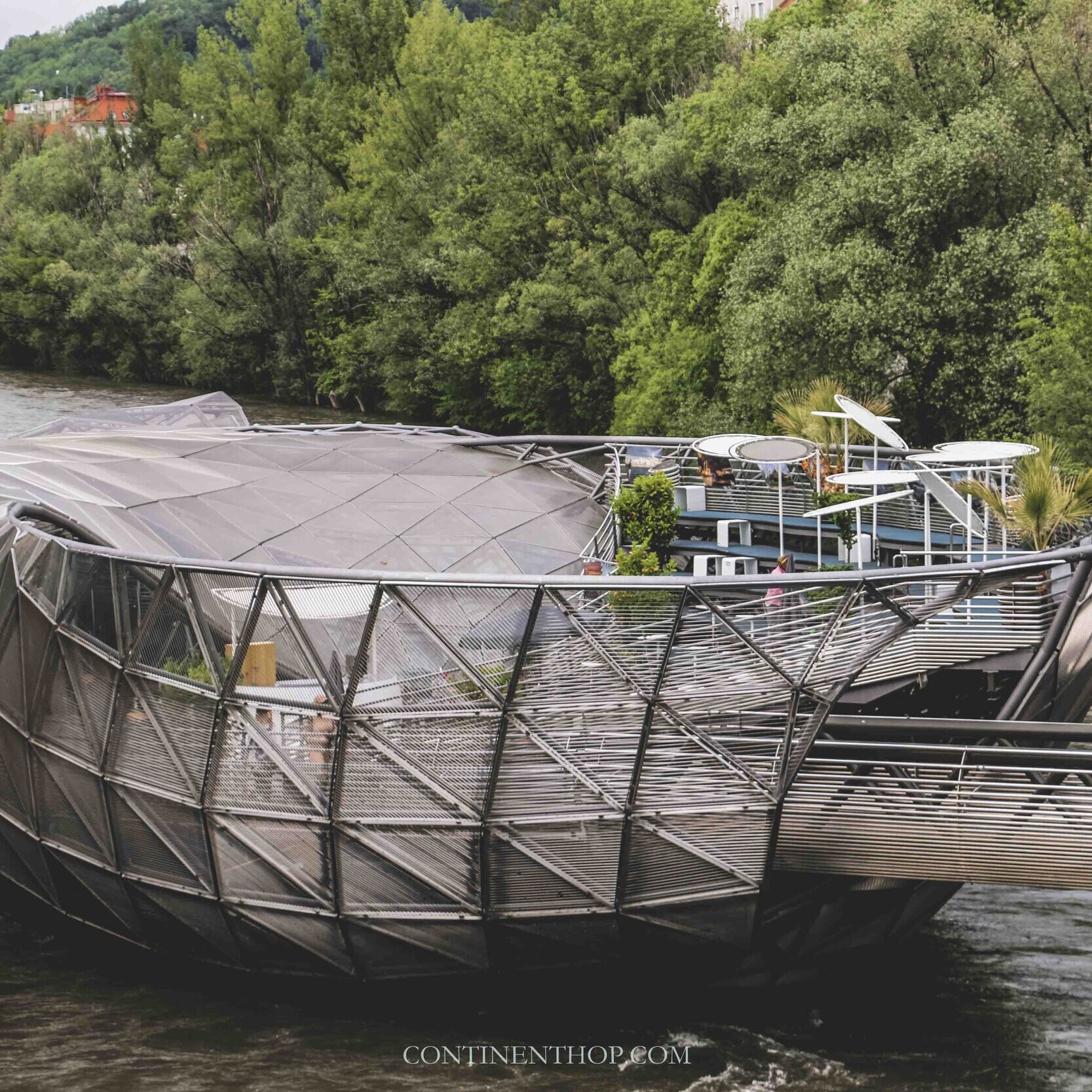 Things to see in Graz - The Murinsel cafe on your Austria itinerary