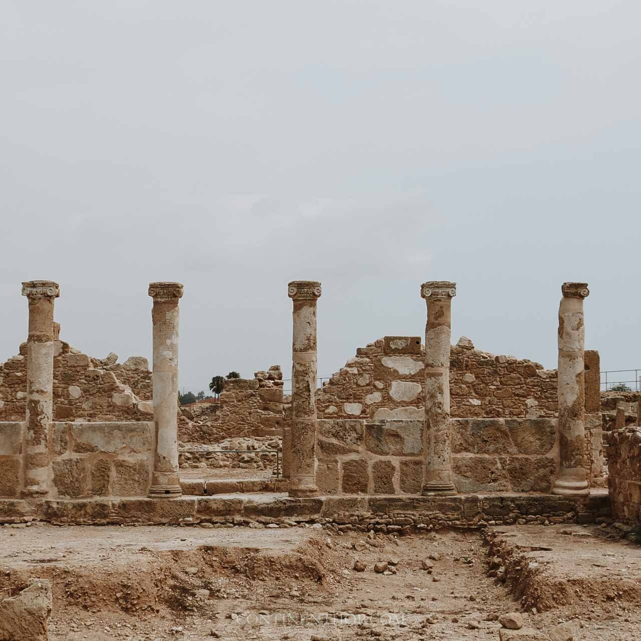 Archaeological site in Cyprus in september
