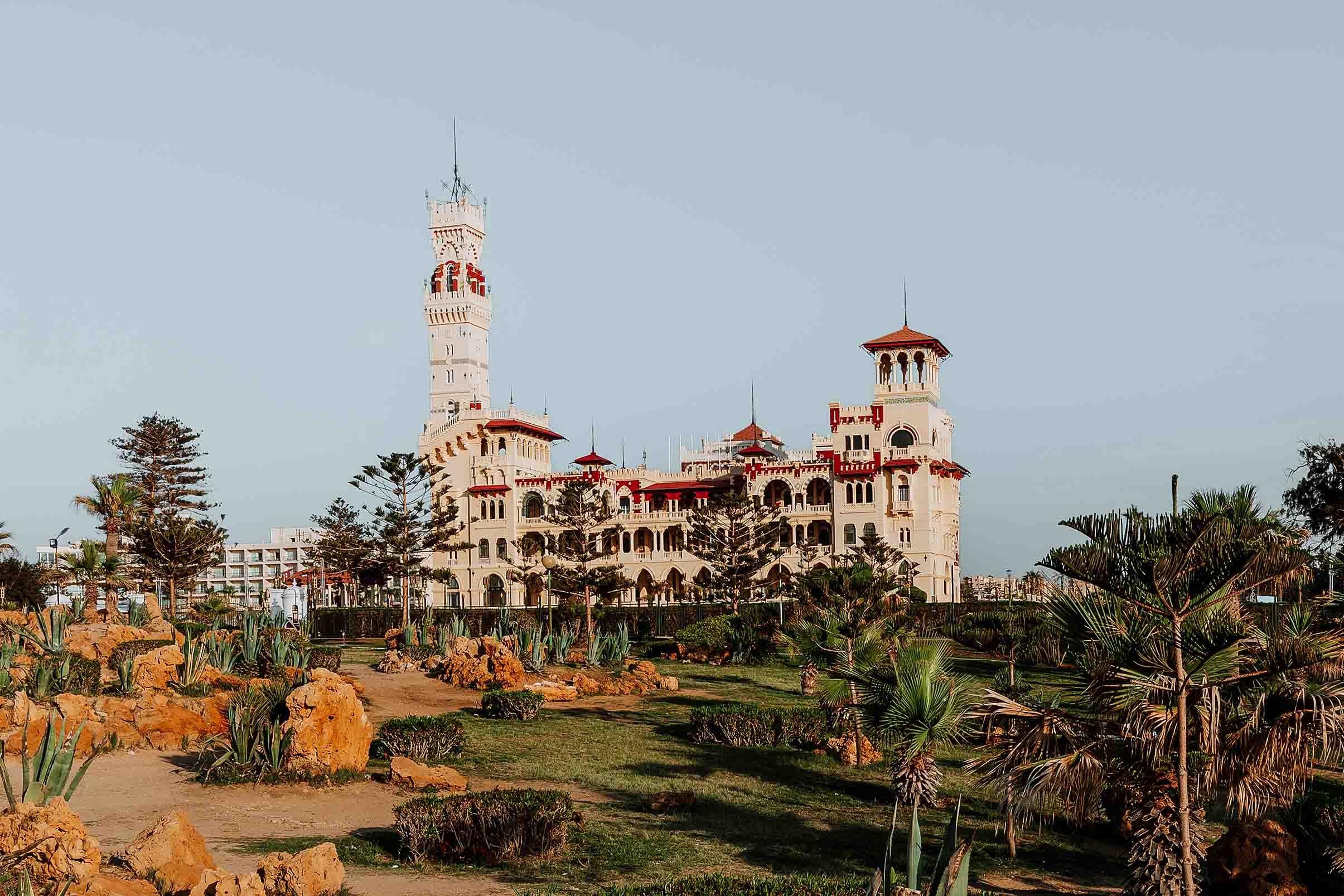Royal palace at Montaza public park in Alexandria on a 8 day Egypt tour itinerary