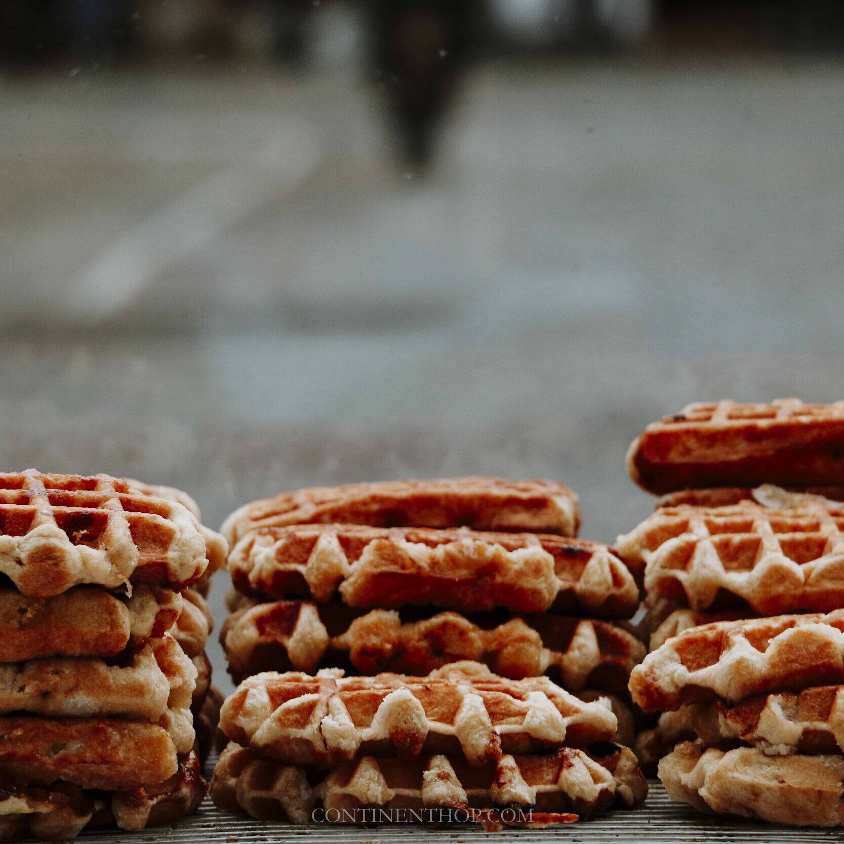 image of a Stack of freshly made waffles in Gent
