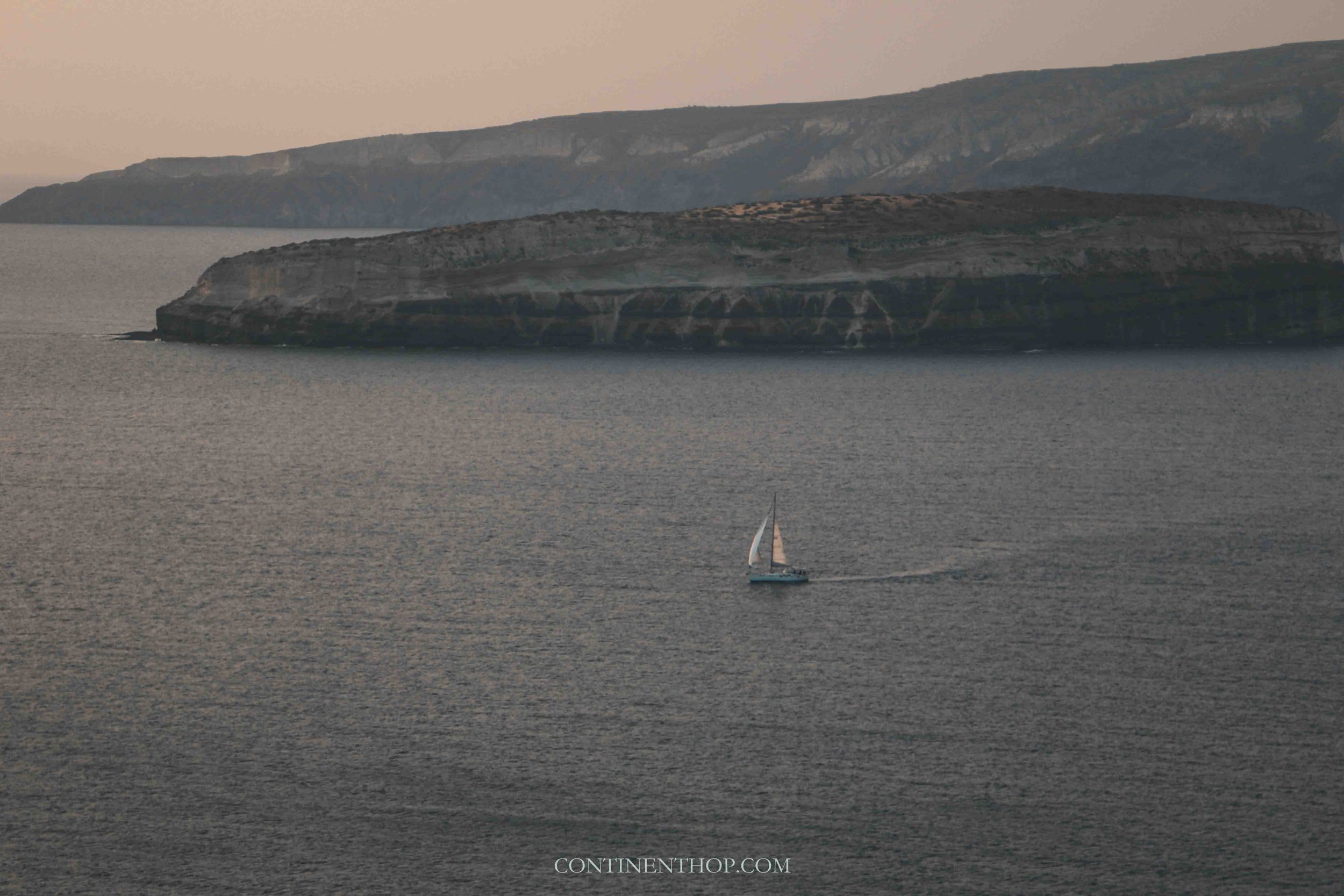 Single yacht in sea on one week in greece itinerary
