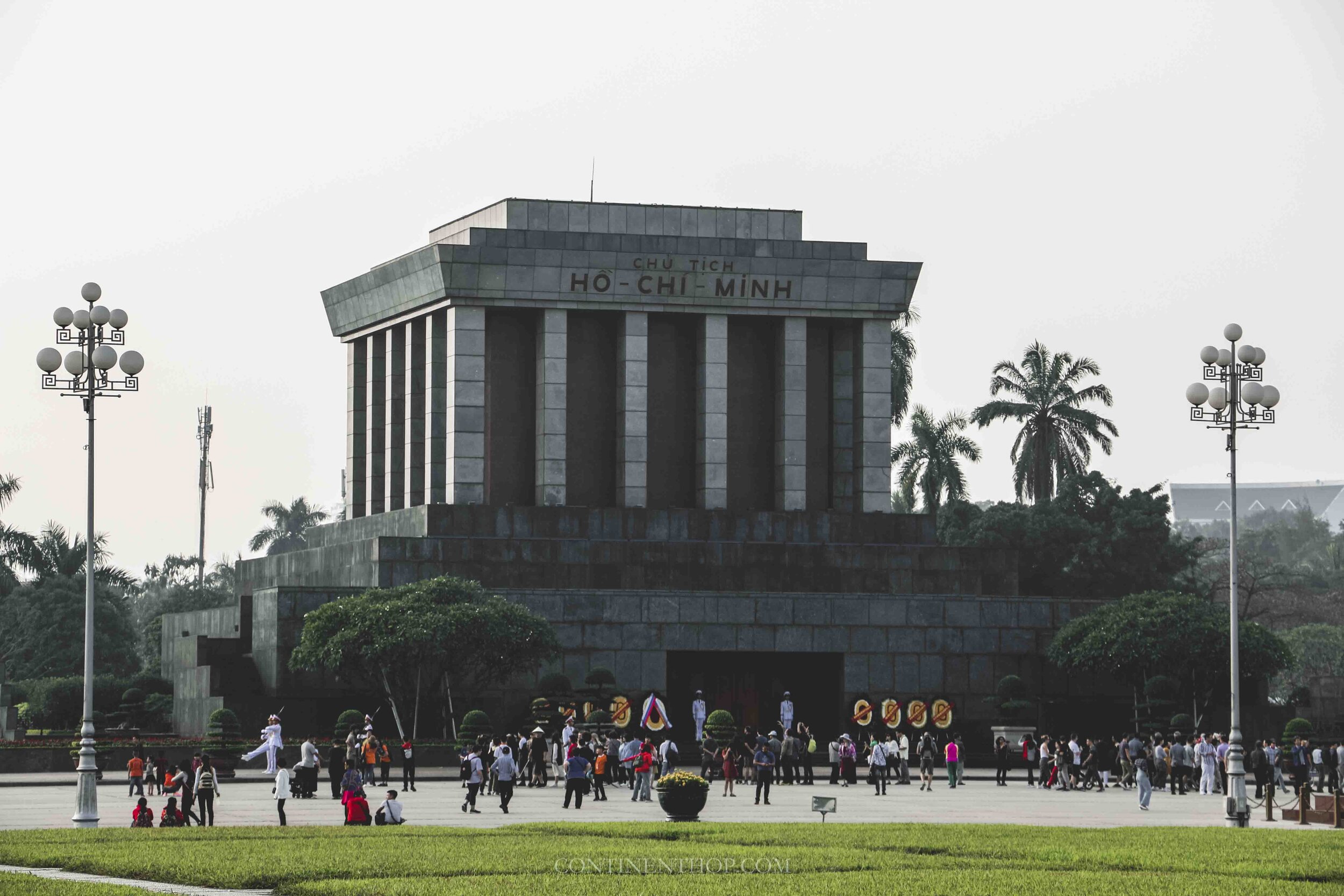 Image of the Ho Chi Minh Mausoleum in Hanoi Vietnam