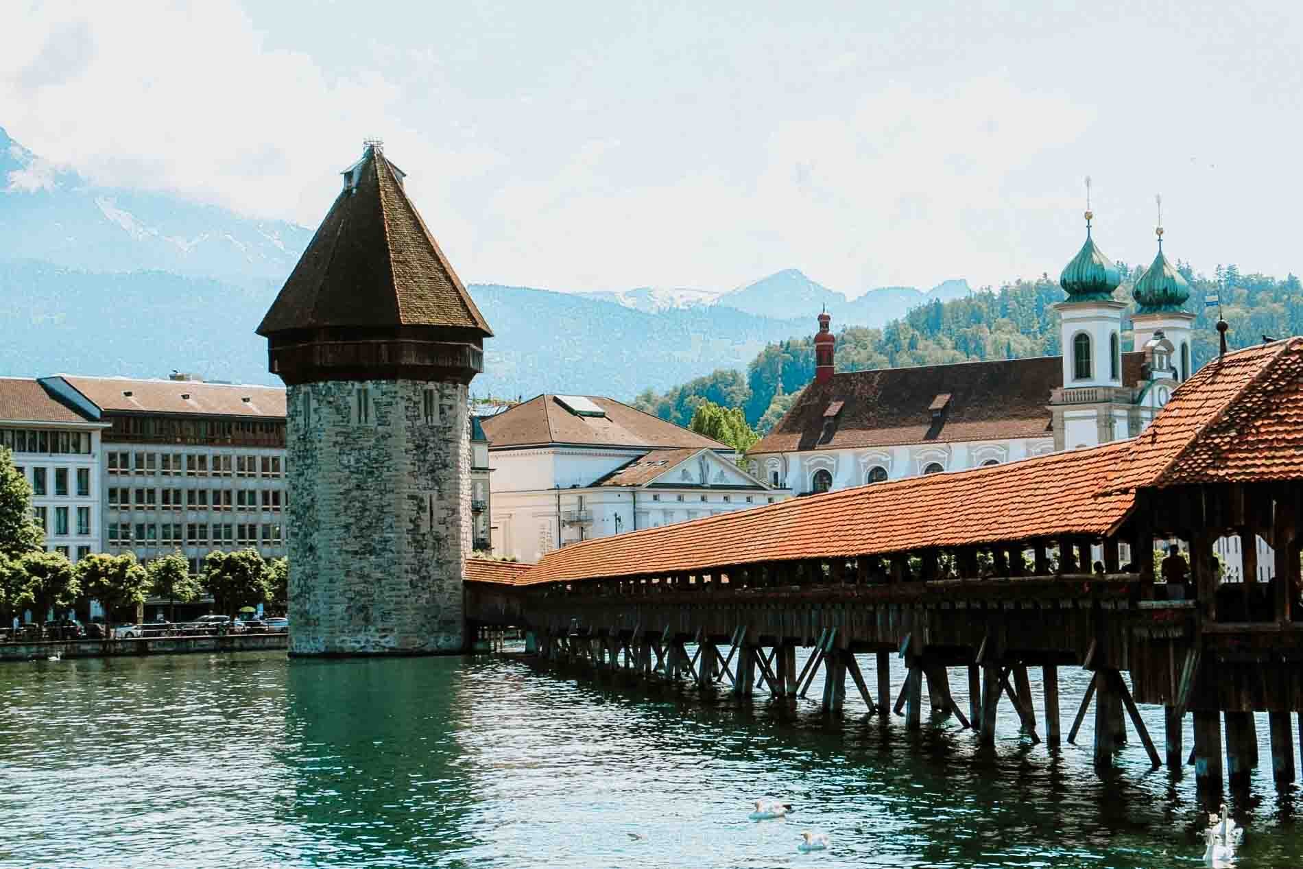 Chapel bridge in Lucerne on a sunny day on how many days in Lucerne