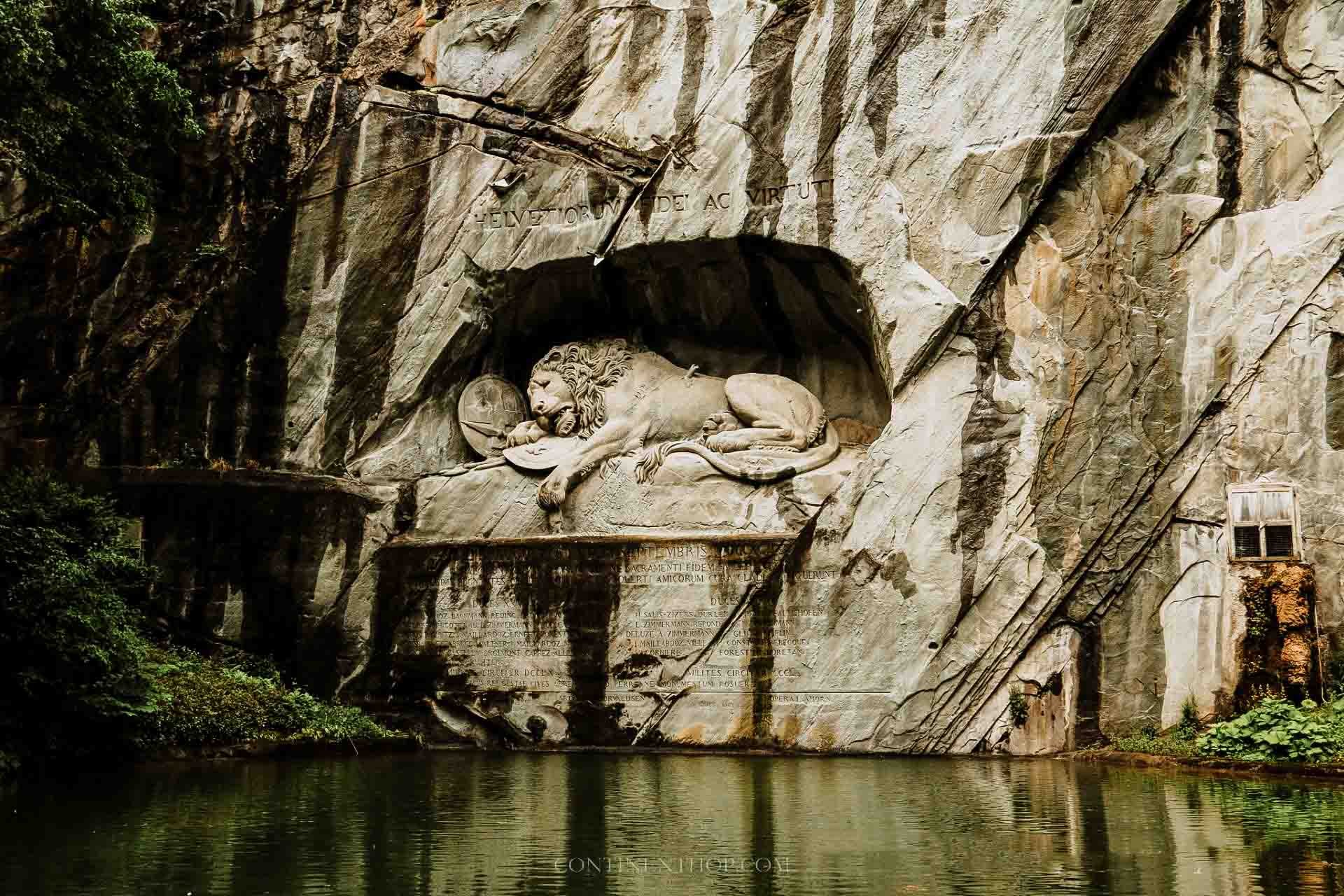 The Lion monument in Lucerne on a sunny day on how many days in Lucerne