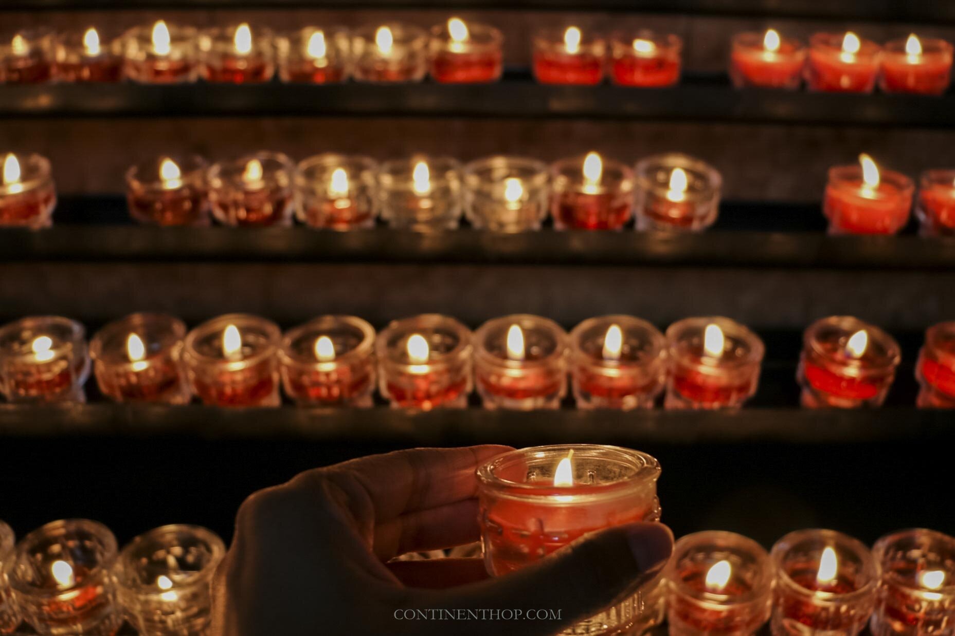 candles in the dom Saint Jakob in Innsbruck
