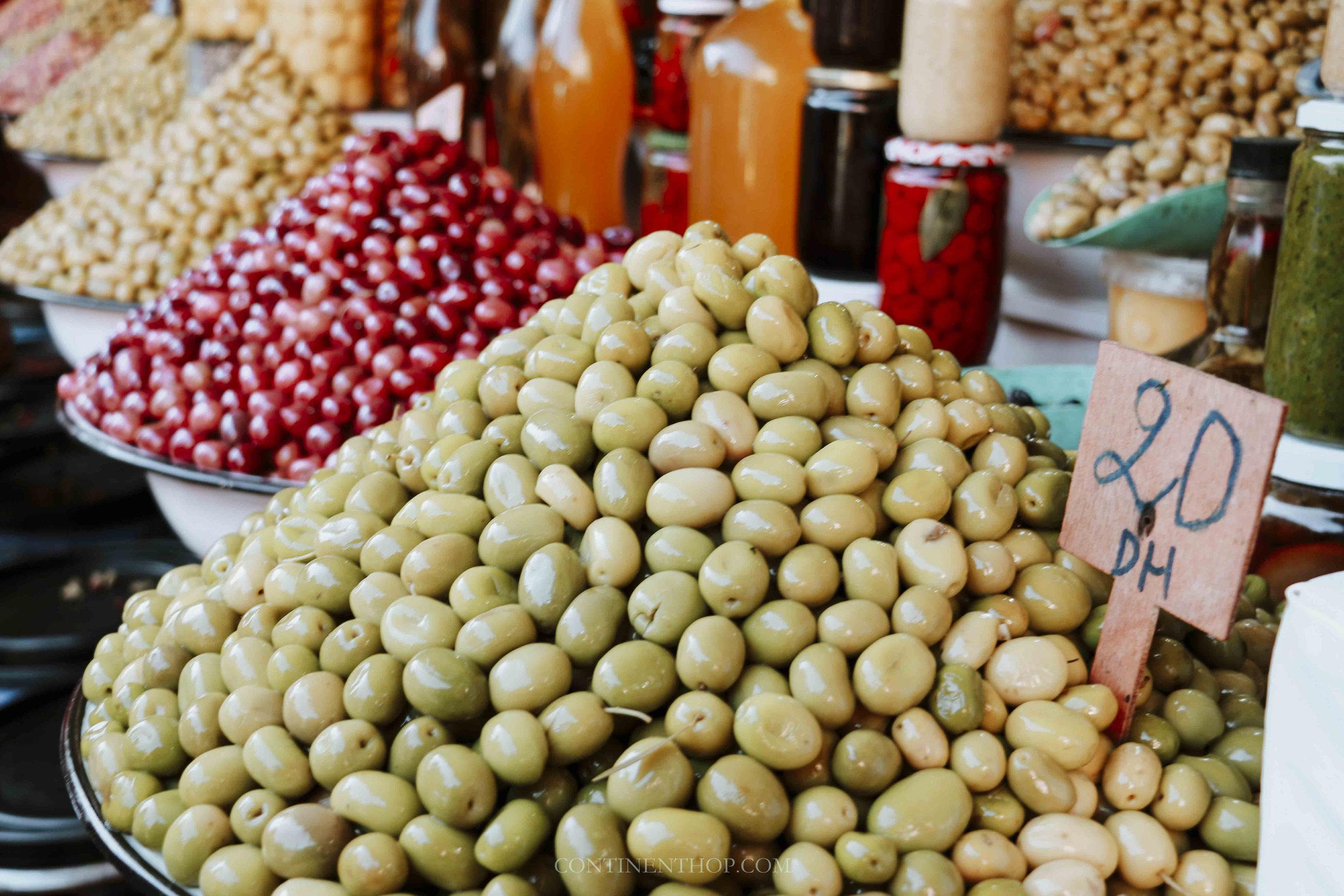 olives for sale at djemaa el fna marrakech