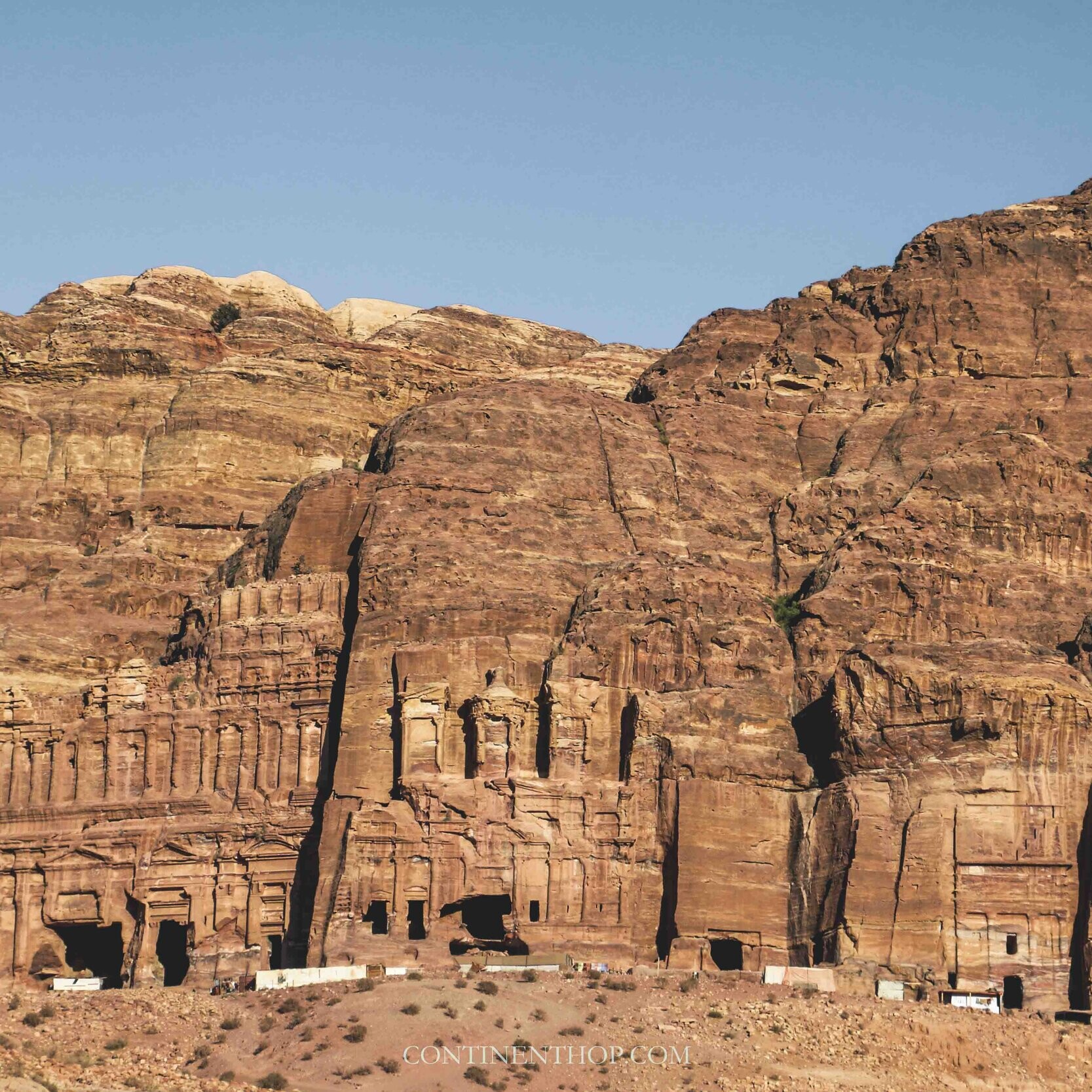 Photo of the royal tombs in petra jordan
