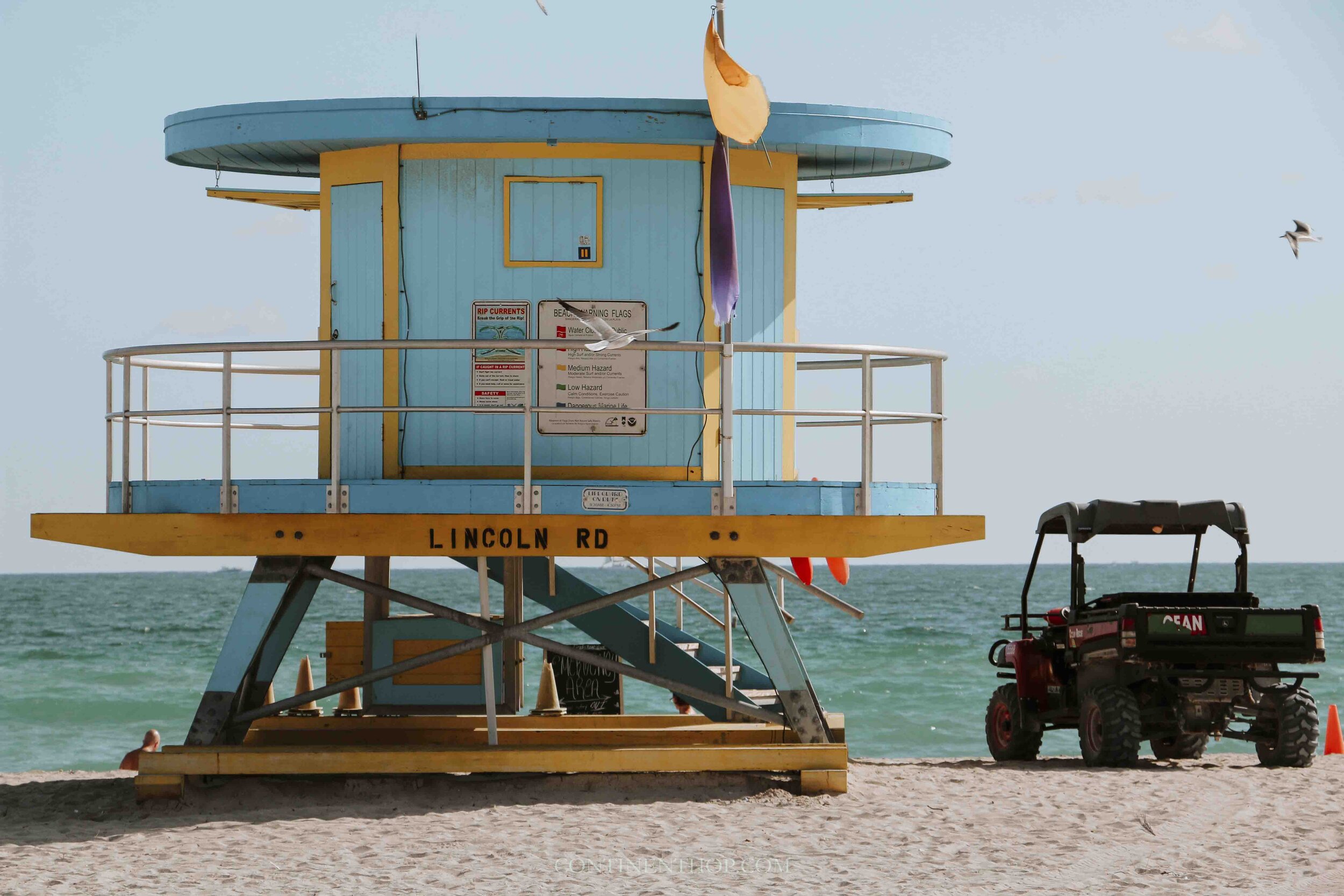 A blue beach hut on Miami south beach worth a visit on your Miami 2 day itinerary