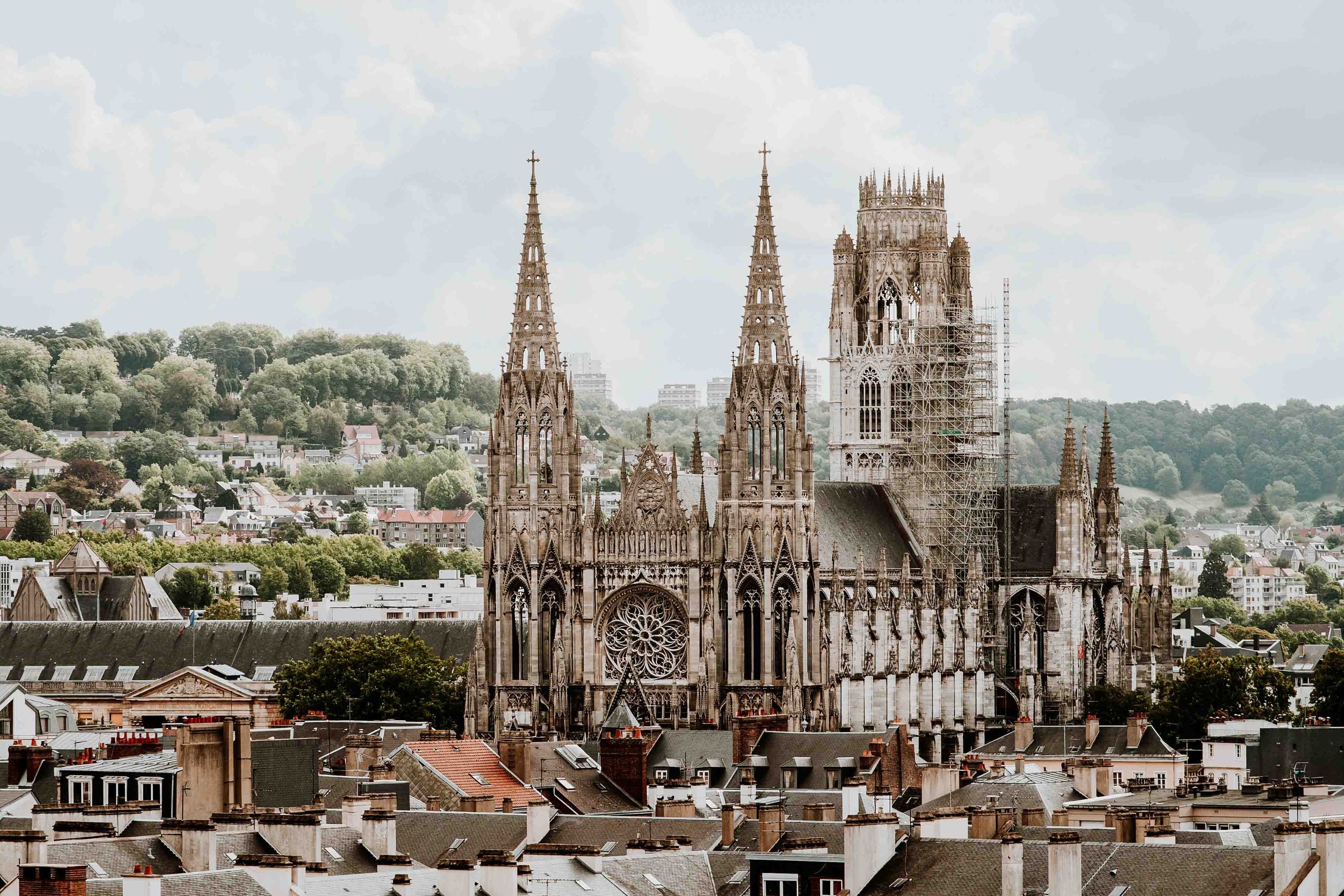 Cathedral in Rouen on a road trip to Normandy itinerary