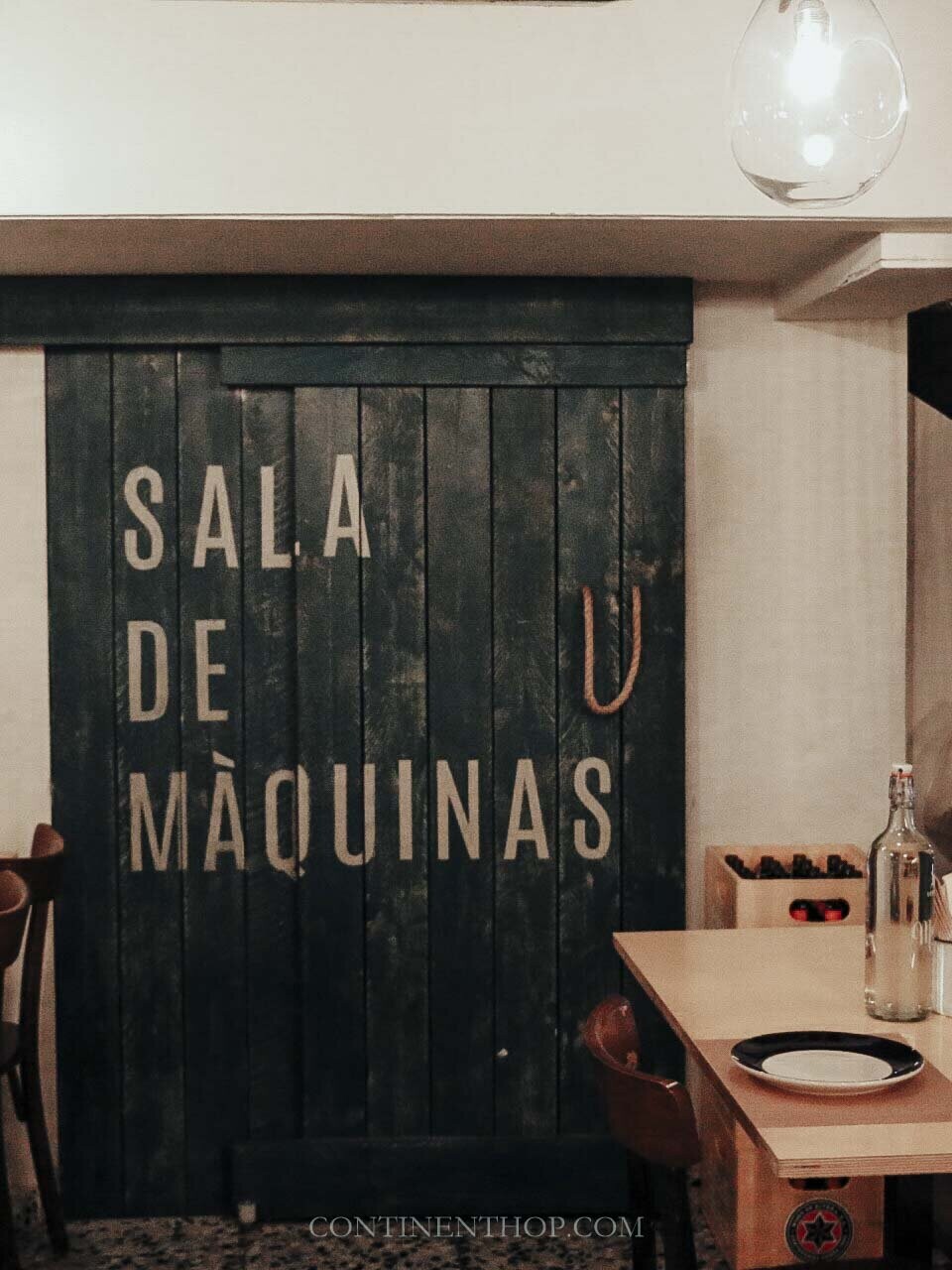 door in tonin y bruma tapas bar in santander spain