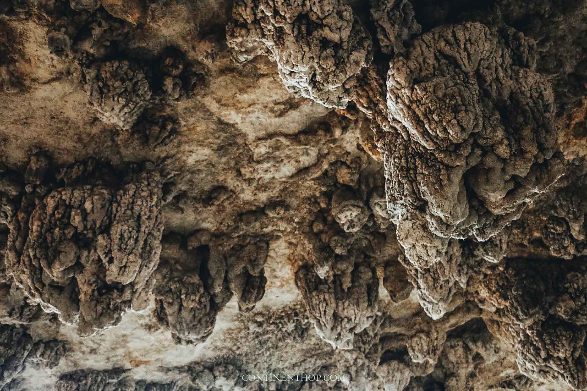 stalactites in El castillo caves day trip from santander spain