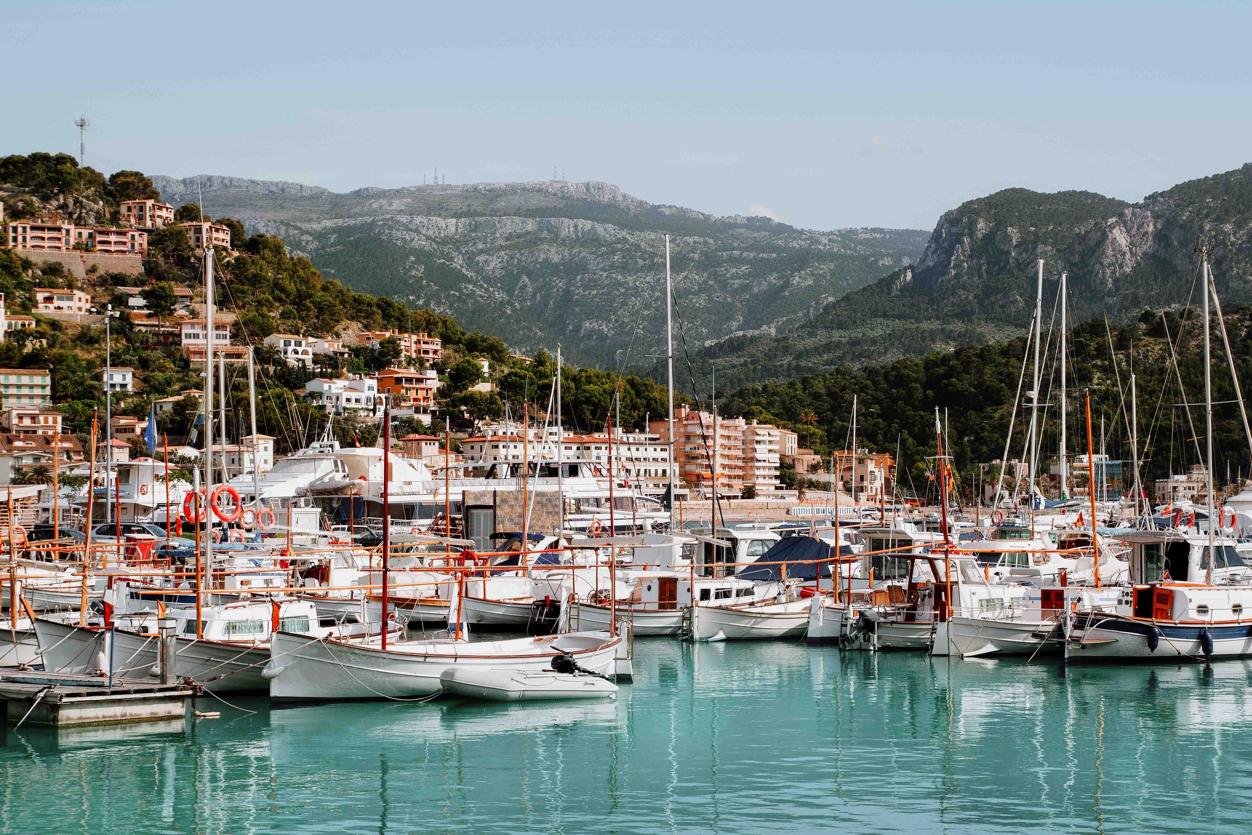 Port de Soller in Mallorca hottest place in europe in May