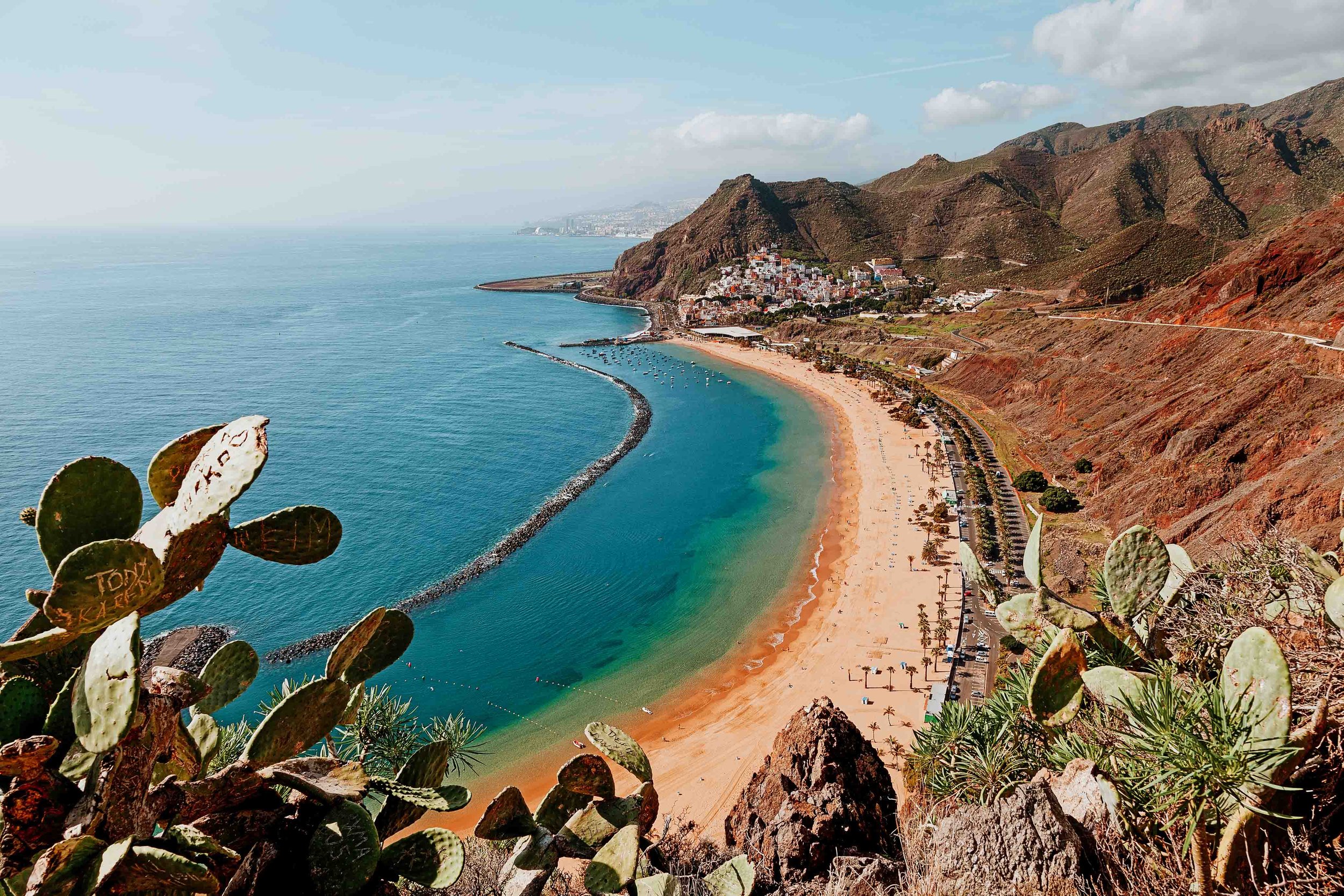 hottest island in canaries Las teresitas beach in tenerife which is the hottest canary island