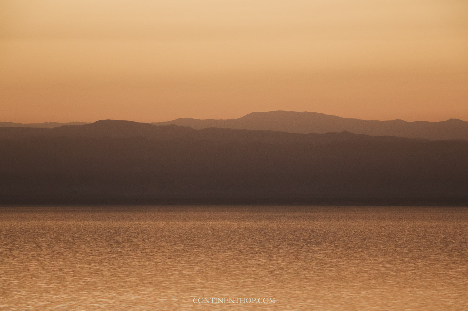 Orange Sunset over the Dead Sea