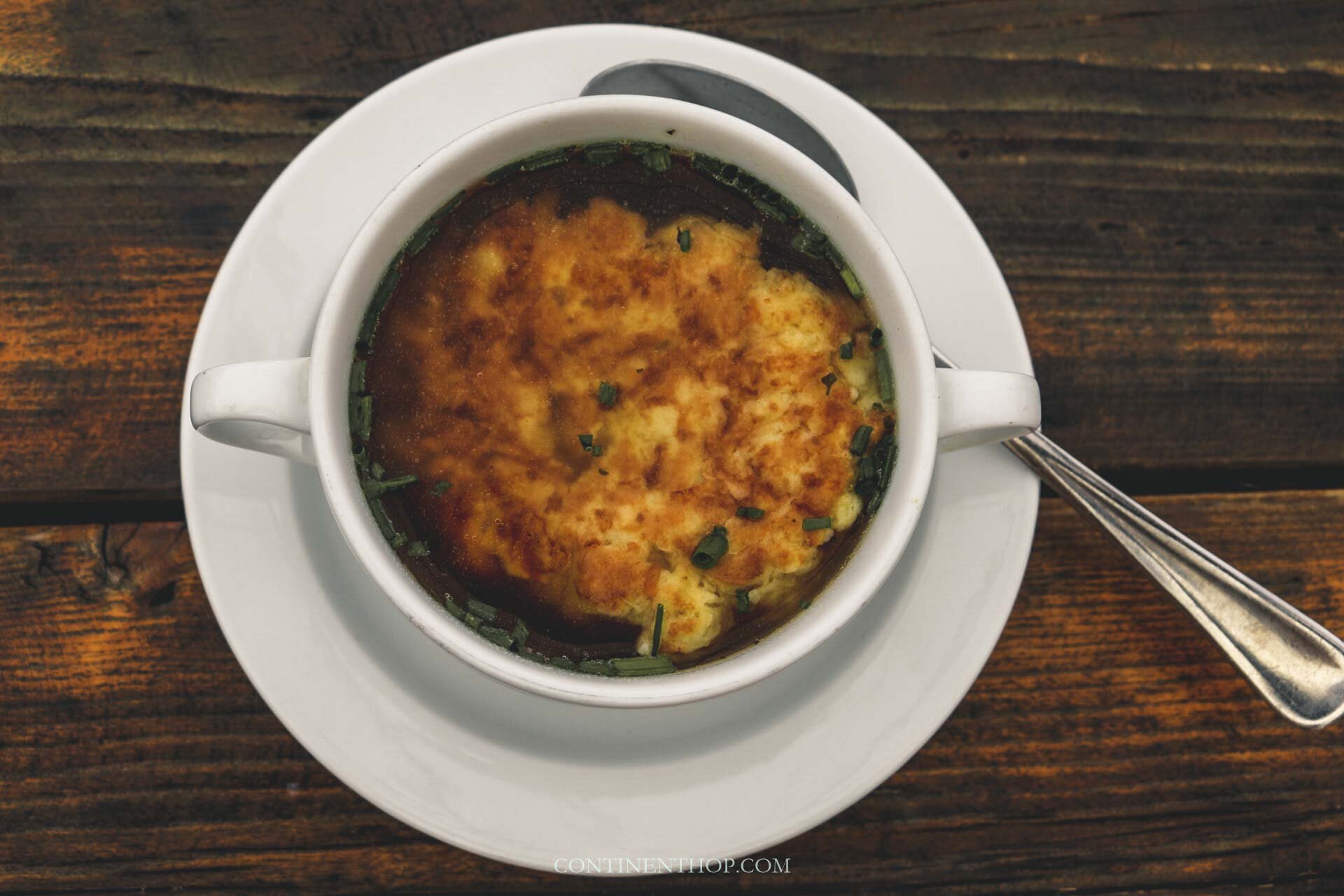traditional Austrian food Kaspressknodel soup