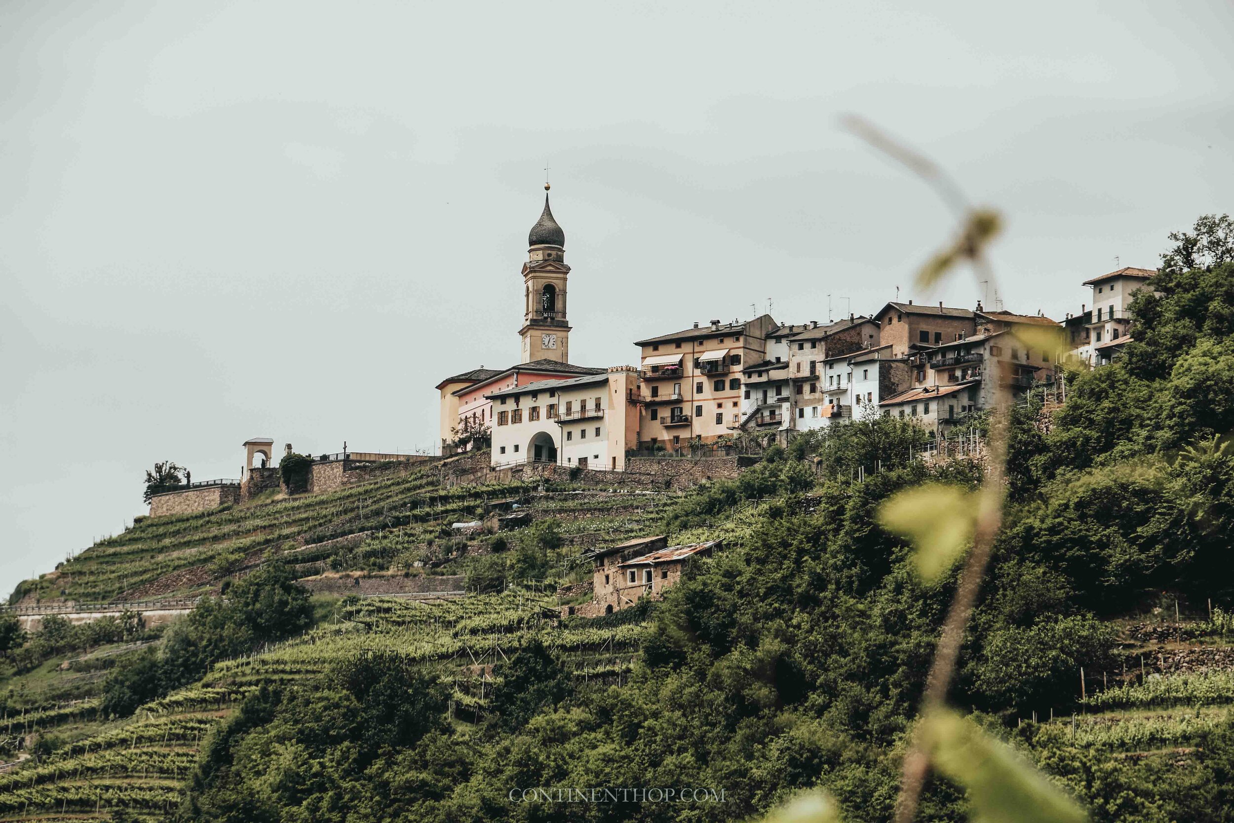 A view of the Bedollo village in Valle Di Cembra Trentino Italy