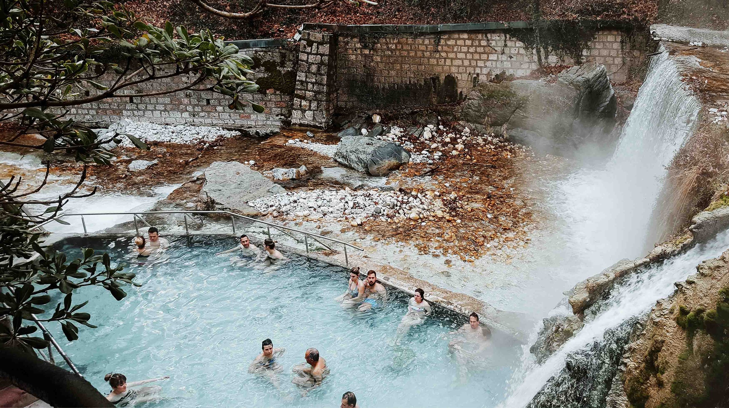 People in pozar thermal pools in thessaloniki in 3 days in thessaloniki