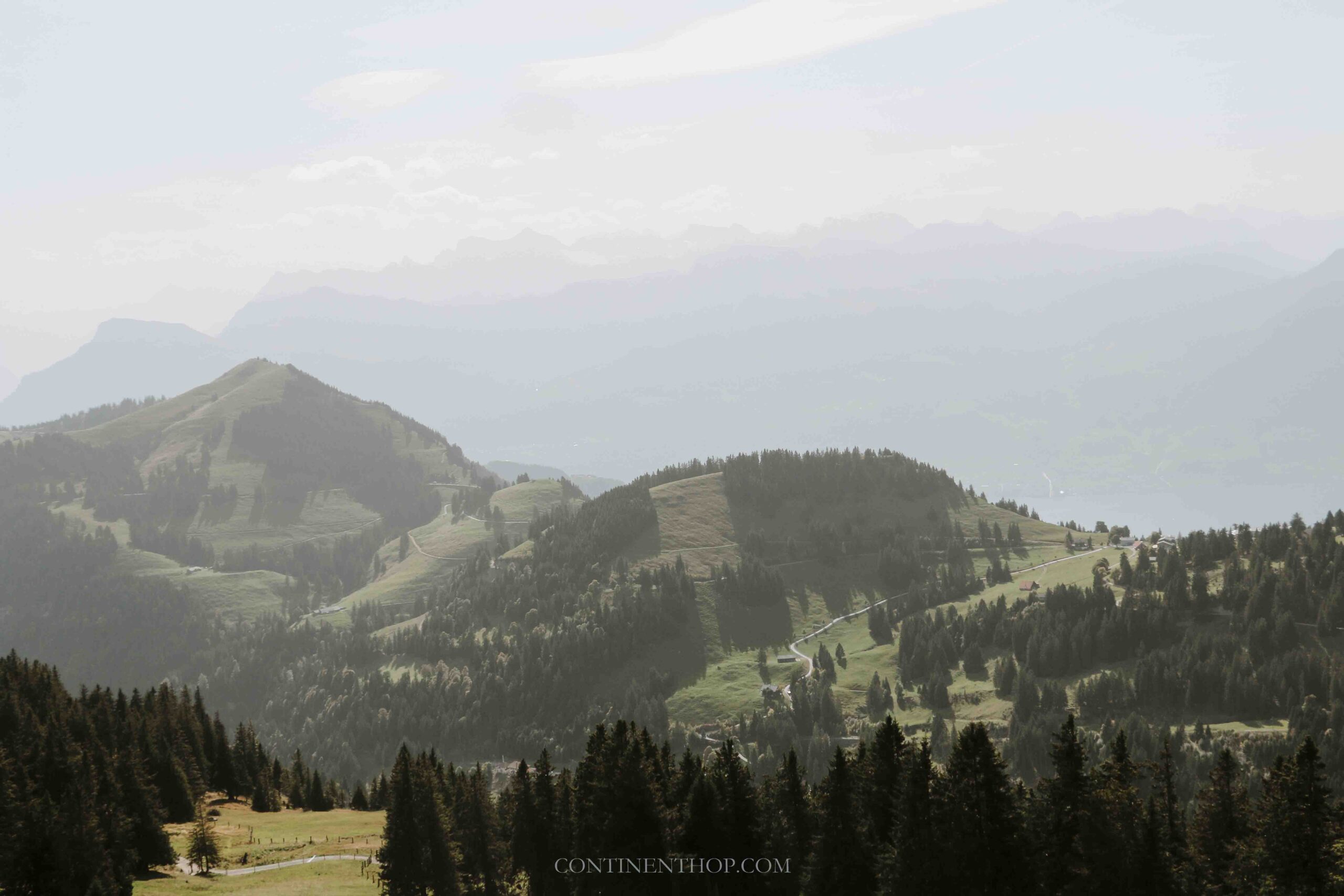 Beautiful mountains on the way to mount rigi on a switzerland itinerary 14 days