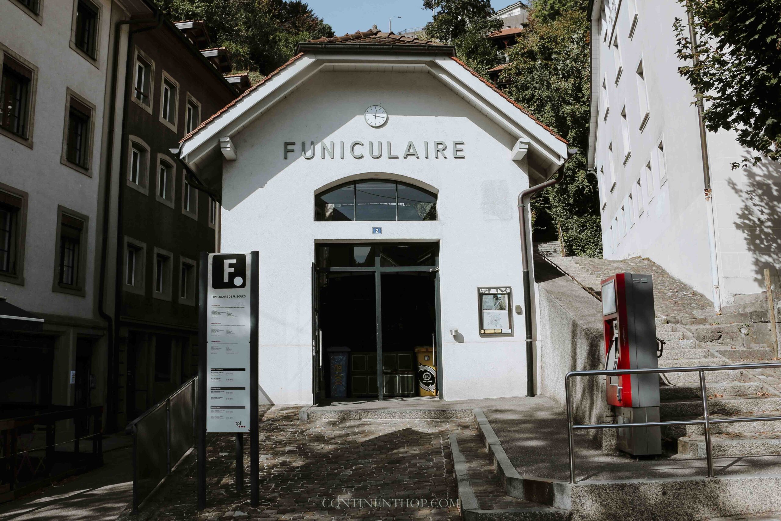 Entrance to the freiburg funicular included in the swiss travel pass